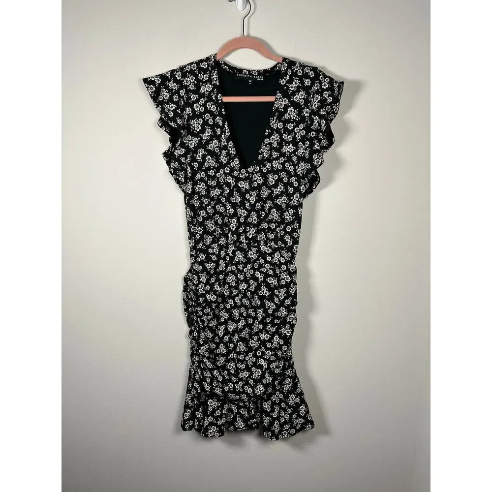 Veronica Beard Black and White Floral Mini Dress - Picture 12 of 13